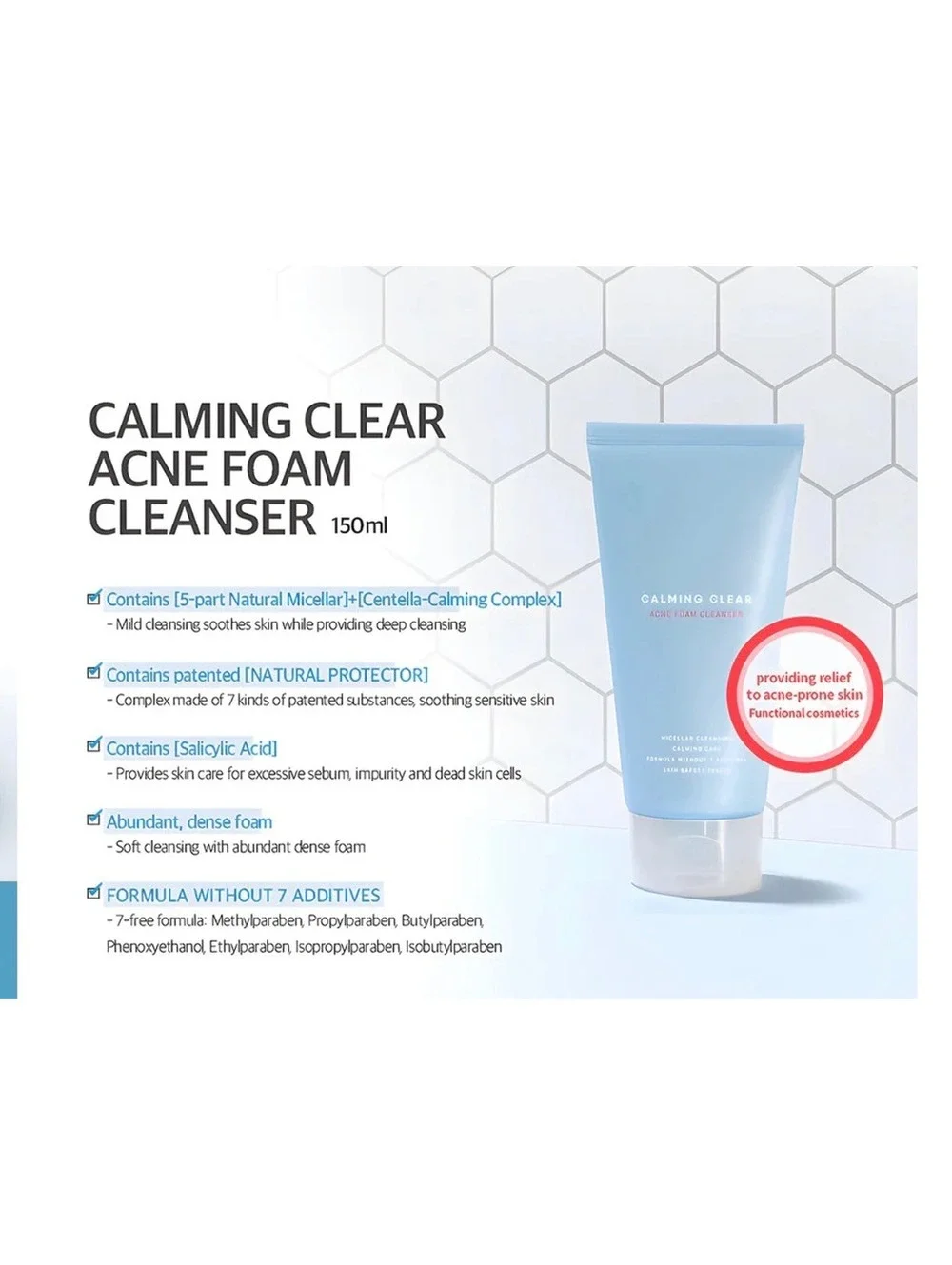 Leaders Calming Clear Acne Foam Cleanser 150ml